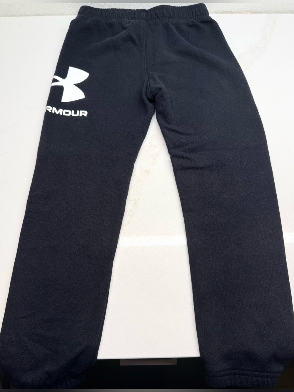 Boys Under Armour Fleece Jogger Pants Size 6 Black Athletic Sweatpants